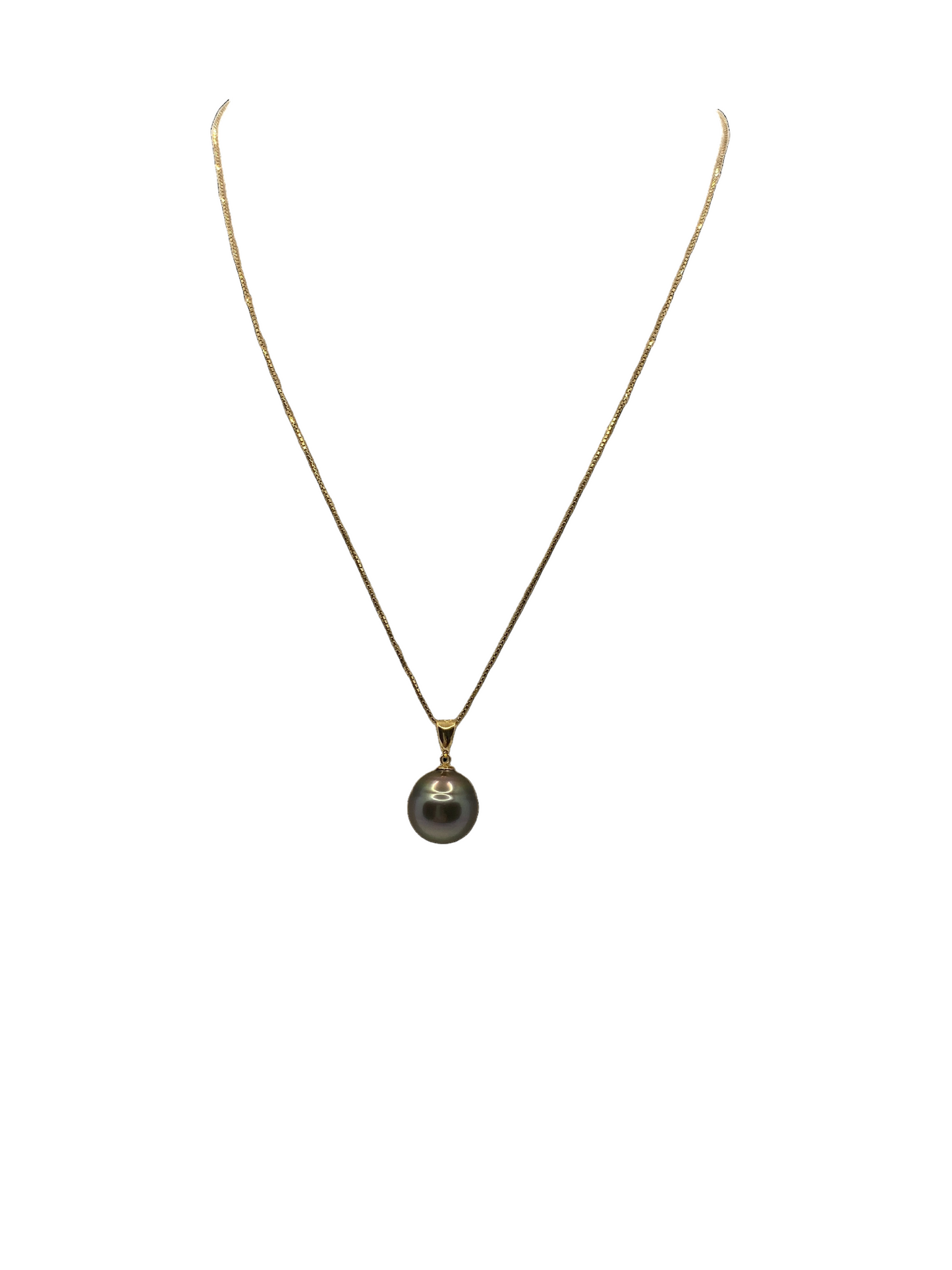 Pure - Tahitian Pearl Pendant Charm with 18k Gold
