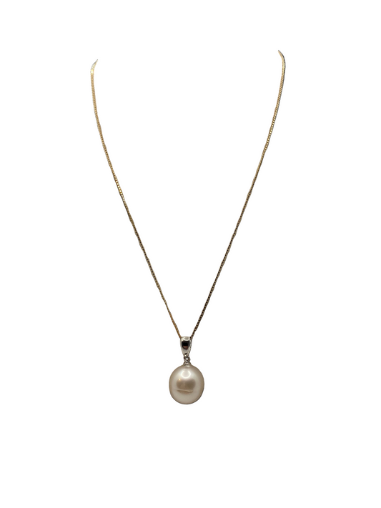 Solace - South Sea Pendant with Silver