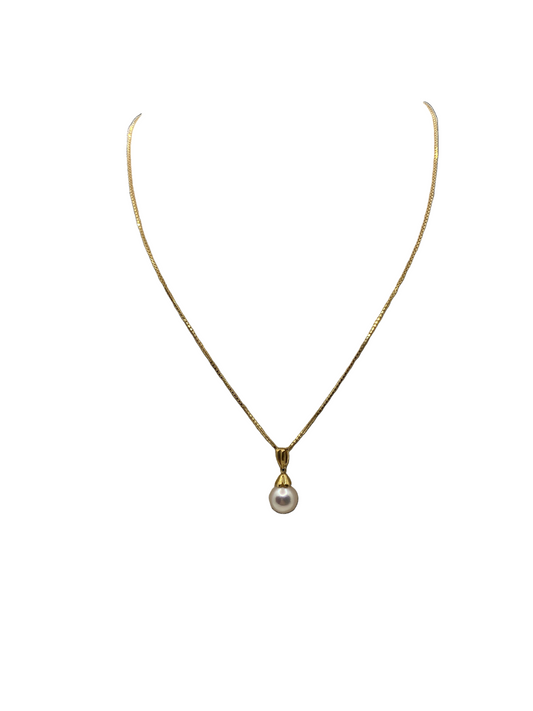 Mira - Akoya Pendant with 18K Gold