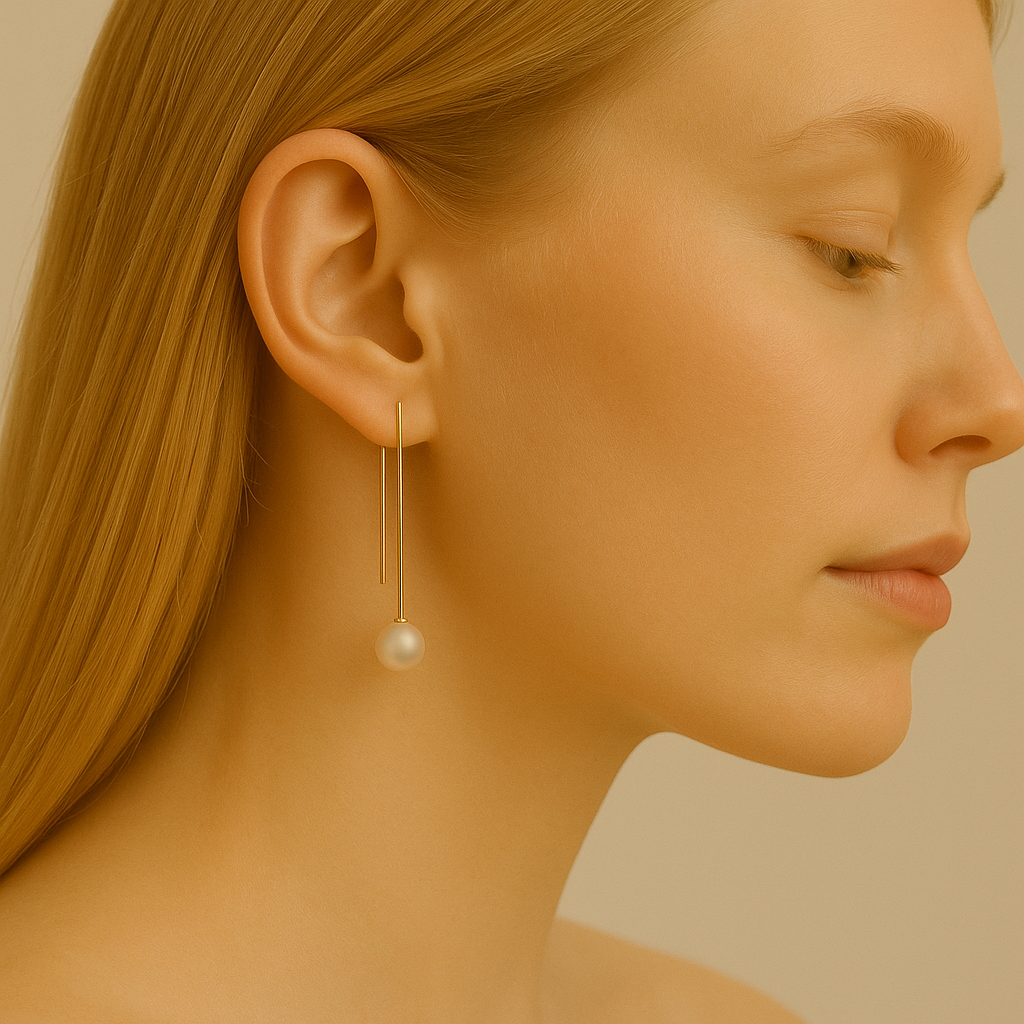 Lightfall - 18K Gold & Akoya Pearl Thread Earrings