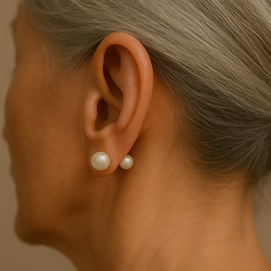 Quiet Grace – Double Akoya Pearl Studs