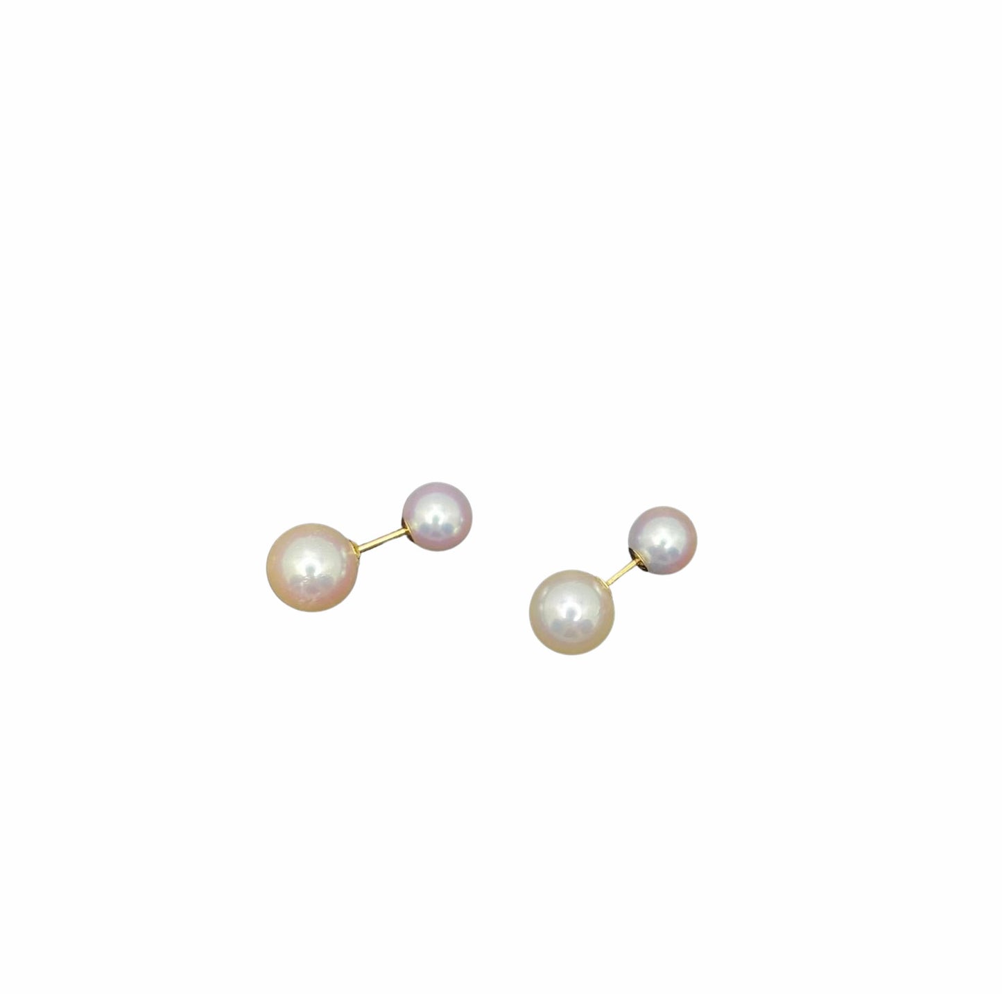 Quiet Grace – Double Akoya Pearl Studs