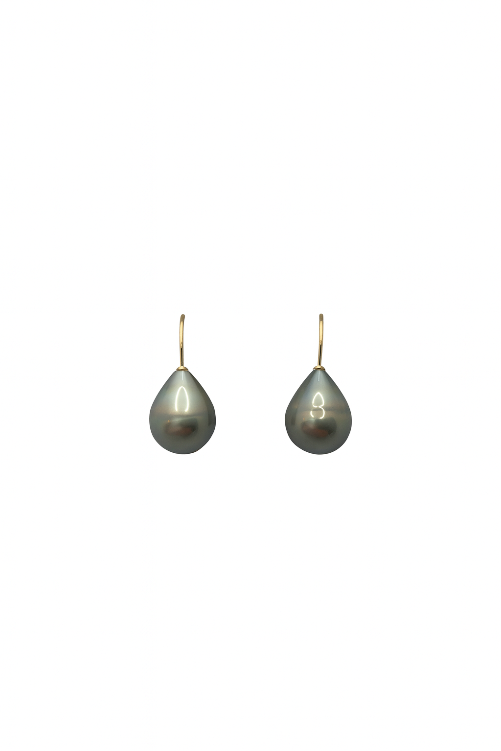 Orbit - Tahitian Pearl Hook Earrings in 18K Gold