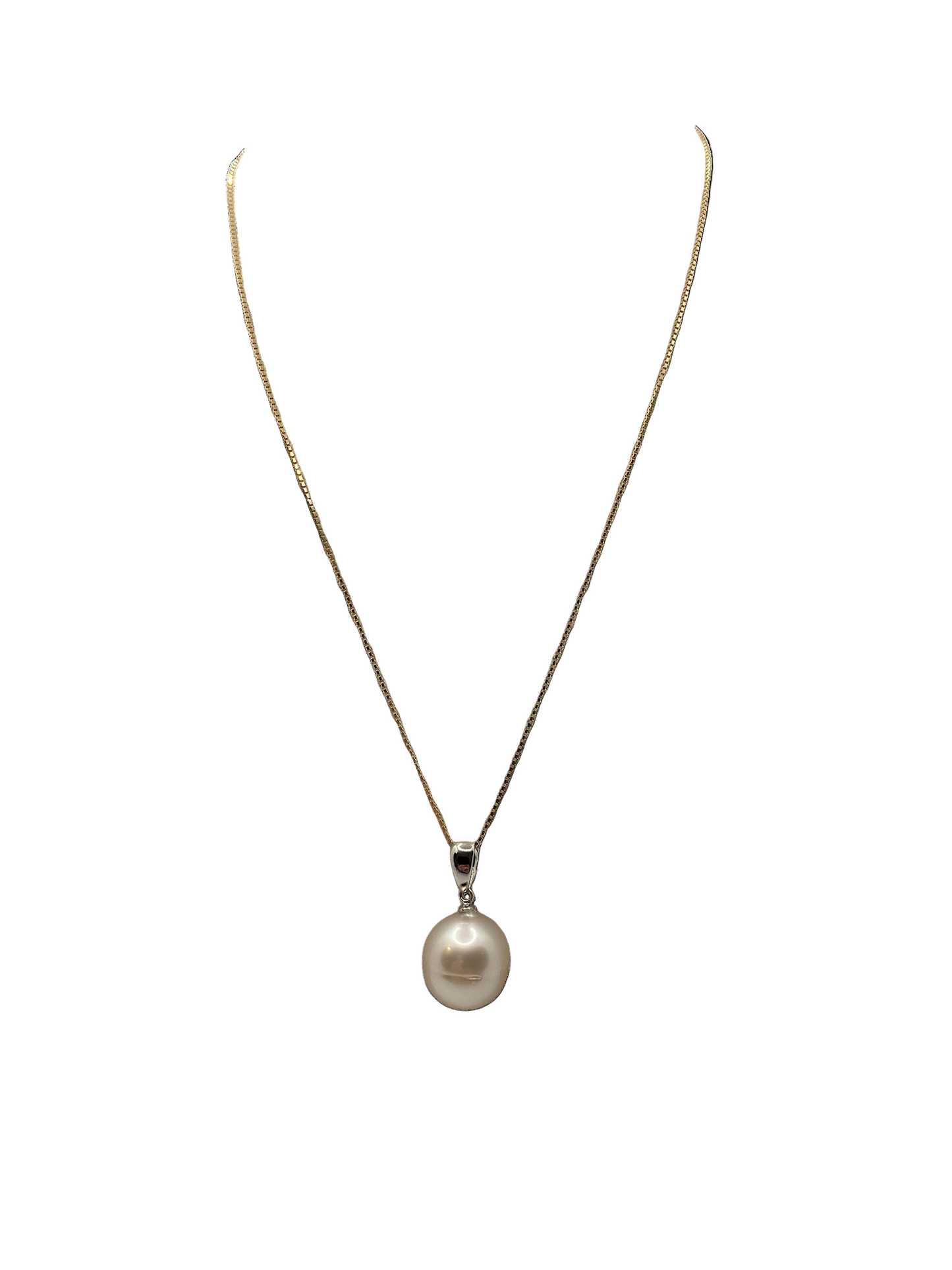 Solace - South Sea Pendant with Silver