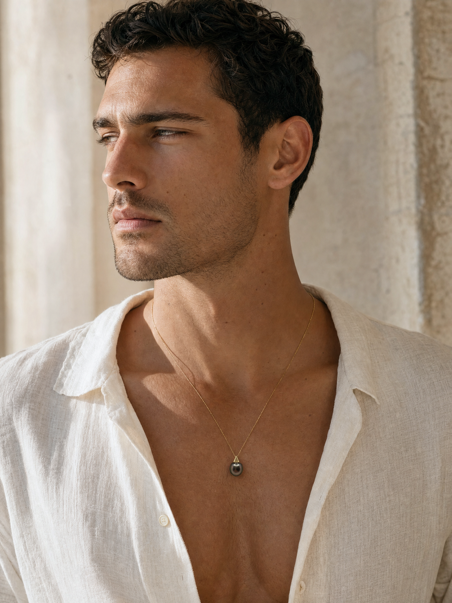 Apex - Tahitian Pearl Pendant Charm with 18k Gold