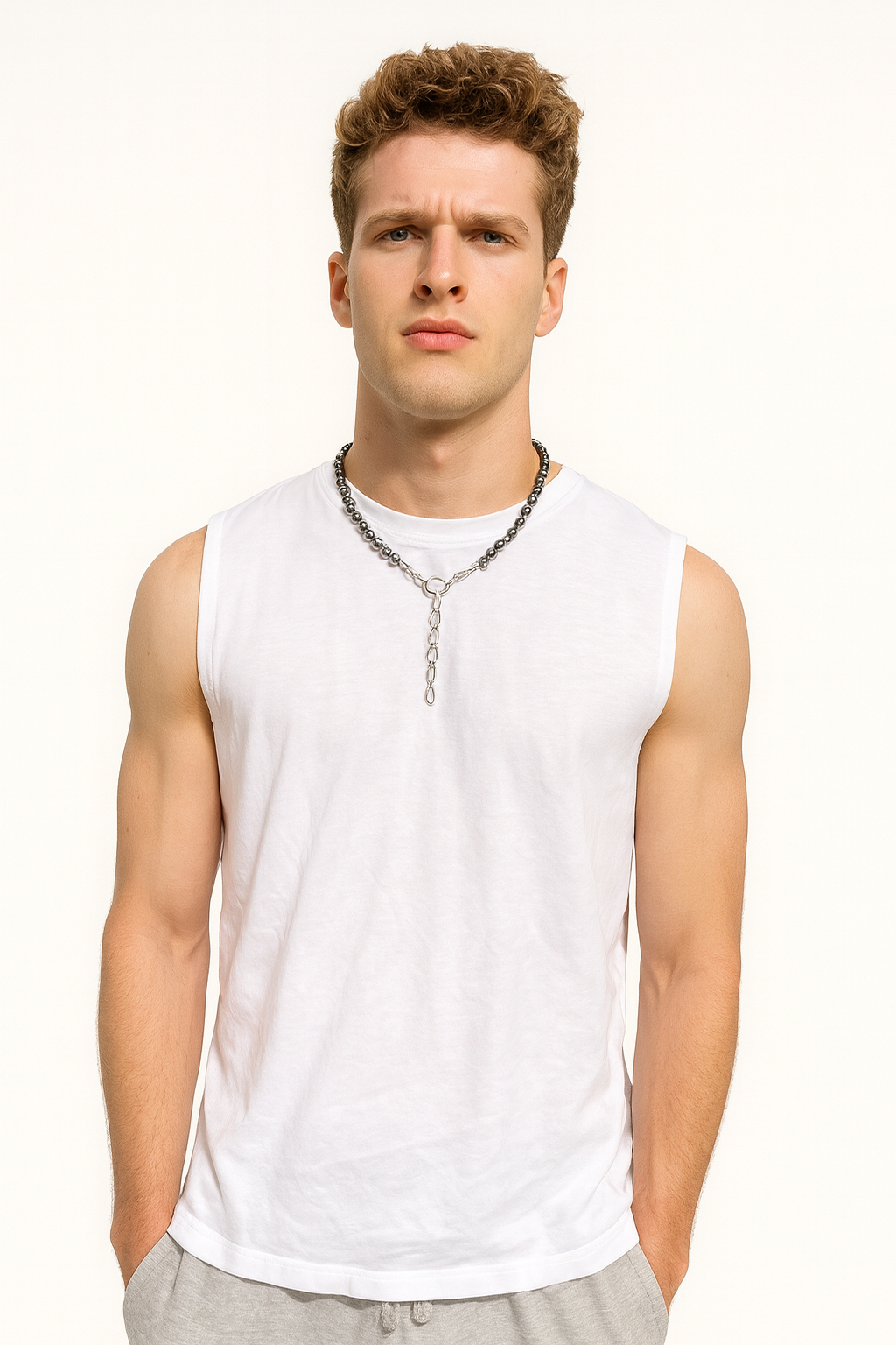 Shade - Unisex Tahitian Pearl Necklace with Adjustable Silver Clasp